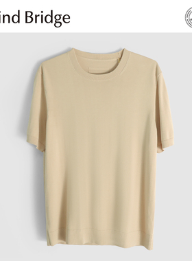 MindBridge【天蚕丝混纺】夏季高弹力休闲短袖T恤男垂感抗皱 MA12