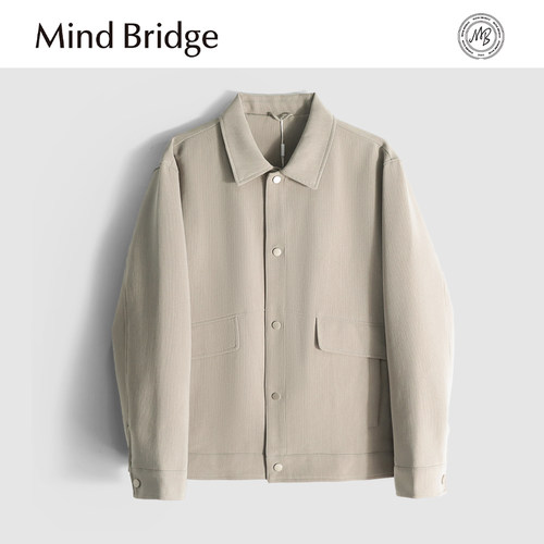 MindBridge【十字车站】春季商务休闲微弹翻领夹克男垂顺抗皱MA1G