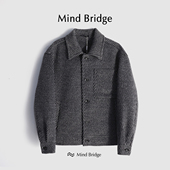 MindBridge M4247 防风保暖休闲呢大衣 即将断码 重磅绵羊毛短款