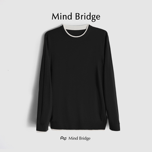 打底衫 保暖绵羊毛内搭针织圆领长袖 男M4313 MindBridge春季 百家好
