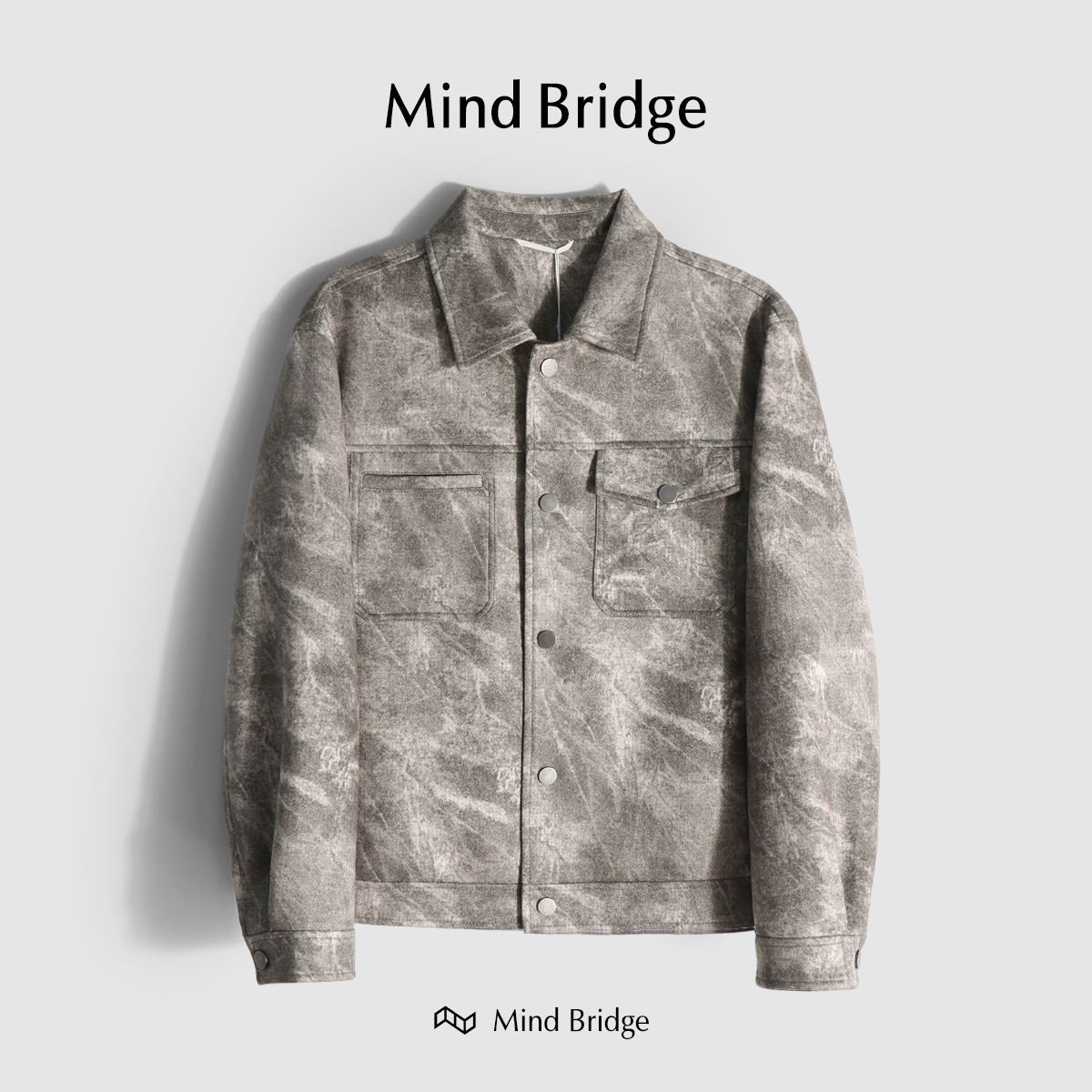 MindBridge翻领春宽松休闲潮夹克