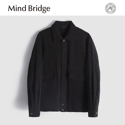 MindBridge【飞行日记】复古灯芯绒商务休闲翻领夹克保暖抗皱MA00