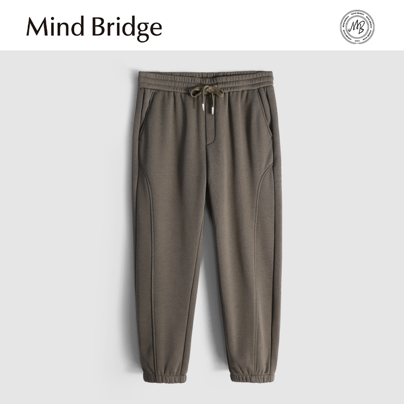 MindBridge 加绒天丝棉/秋冬男士防风保暖宽松休闲束脚裤抽绳MA5U