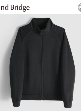 MindBridge 高克重加厚针织/秋季户外休闲商务立领夹克男抗皱MA9S