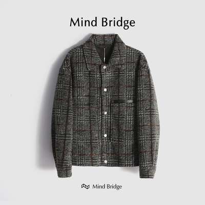 MindBridge羊毛冬呢大衣防风保暖