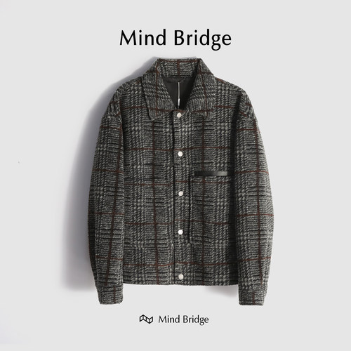 MindBridge羊毛冬呢大衣防风保暖