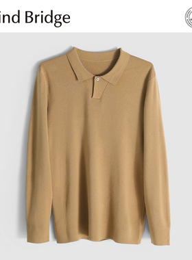 MindBridge山羊绒/桑蚕丝/秋冬商务休闲保暖翻领针织衫内搭男MA88