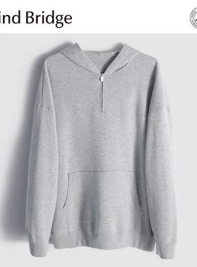 MindBridge重磅650g/双股48支/秋冬宽松休闲连帽保暖针织衫男MA6X