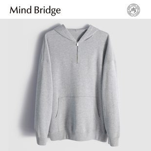 男MA6X 秋冬宽松休闲连帽保暖针织衫 MindBridge重磅650g 双股48支