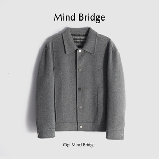 风衣休闲商务冬 高端羊毛呢大衣短款 M4211 祈雪聆冬 MindBridge