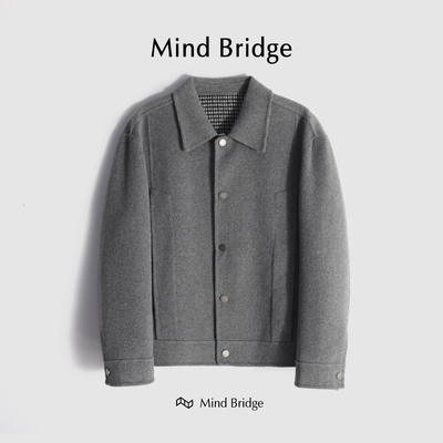 MindBridge羊毛冬呢大衣防风保暖