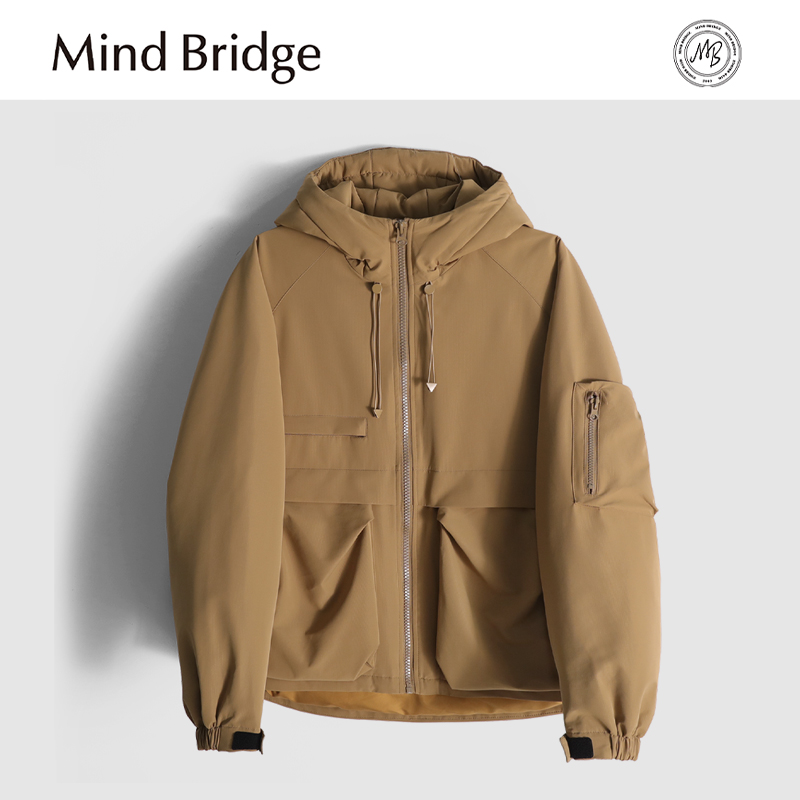 MindBridge85鸭绒/冲锋衣版型/冬季户外休闲防风保暖羽绒服男MA79