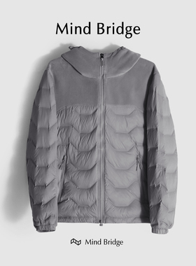 MindBridge【法式烘培】摇粒绒外套防风保暖鸭绒轻薄羽绒服 M4379