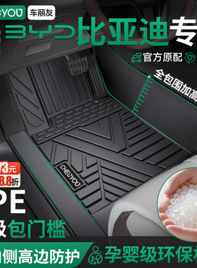 车丽友适用比亚迪海狮06宋PRO汉EV秦PLUS唐L元海豚鸥TPE汽车脚垫