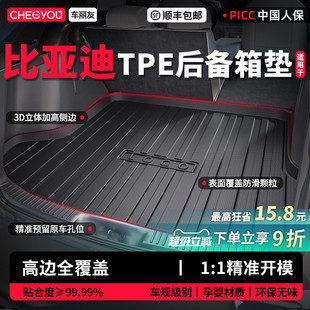 车丽友适用比亚迪宋PLUS汉秦DMi海豚元 UP海鸥豹狮06evTPE后备箱垫