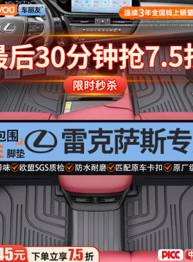 车丽友适用于雷克萨斯es200 rx300 nx 350h专用全包围TPE汽车脚垫