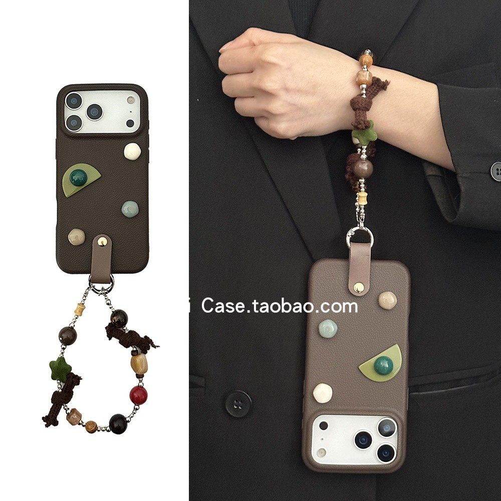 小众ins韩系复古串珠星星手链17promax适用苹果15promax手机壳13pro立体4色圆珠12个性16防摔14保护套,3C数码配件,手机保护套/壳,淘宝优惠券,粉丝福利购,淘宝优惠卷
