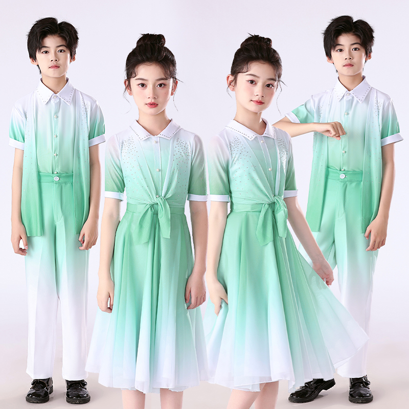 六一儿童合唱团演出服男女