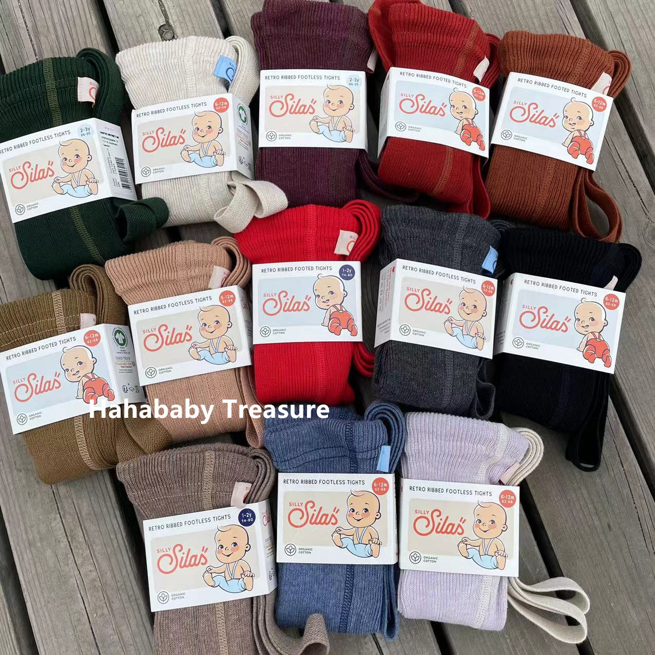 有新色8折现货silly silas婴幼儿背带裤纯棉儿童百搭打底裤举重裤