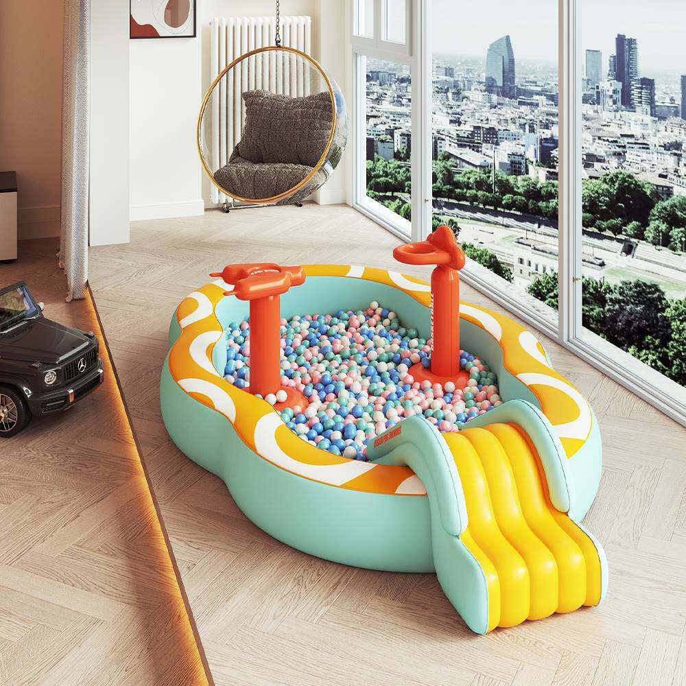 新款充气城堡水上乐园小孩游泳池家用折叠滑梯大型宝宝玩水儿童戏