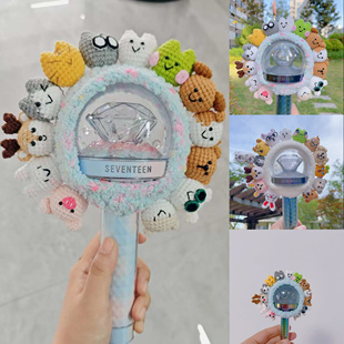 克拉棒保护套seventeen应援棒保护套毛线钩织各成员单人全员头套