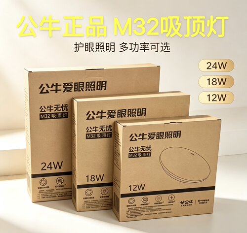 公牛M32吸顶灯18瓦圆形吸顶灯过道通用简约阳台玄关厨房正品走廊