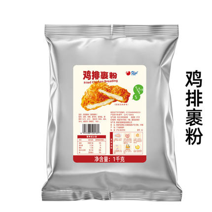 富琳特鸡排裹粉1kg鸡排粉大鸡排粗粉颗粒炸粉轰炸大鱿鱼技术广东