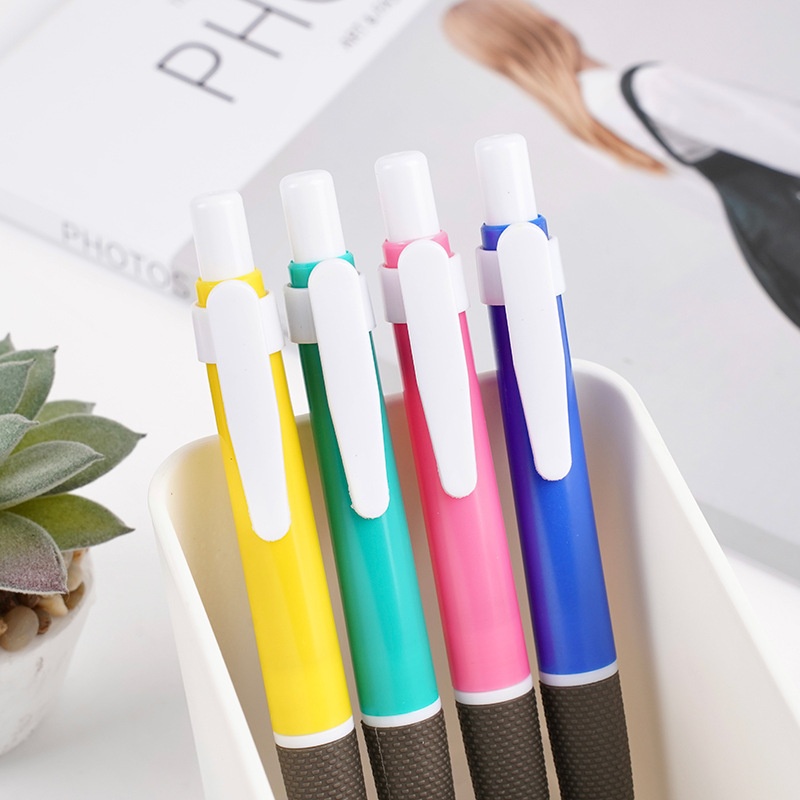 创意糖果色按压圆珠笔可爱风学生卡通油性笔学习办公文具厂家