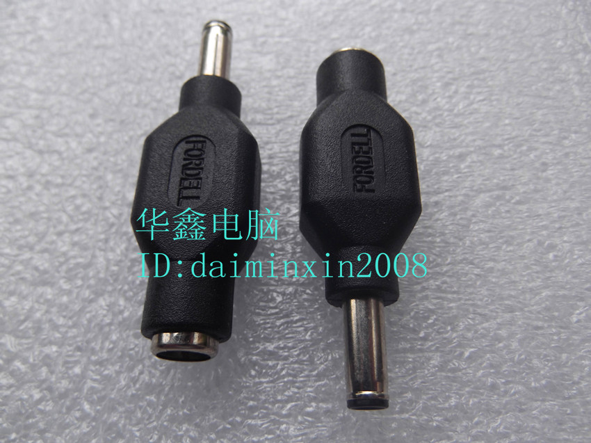 DC5.5*2.1母转戴尔4.5*3.0mm小口带针移动电源 XPS 13 12转接头 一个起拍