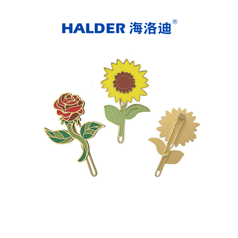 定制定做海洛迪八字刘海发夹边夹玫瑰花向日葵森系小清新饰品发卡