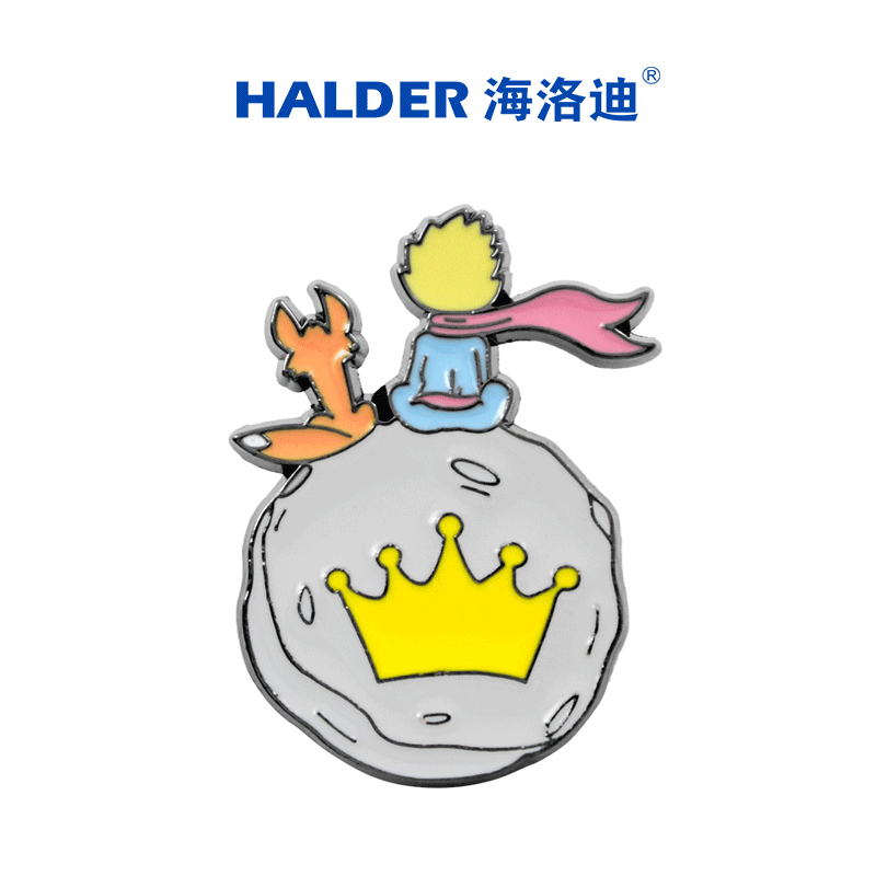 小王子系列礼物 HALDER坐在星球上的王子小狐狸金属胸针书包徽章