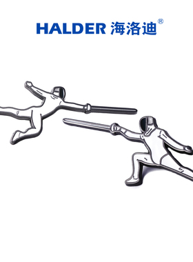 海洛迪击剑弹跳弓步体育运动会徽章比赛纪念品礼物书包胸针创意