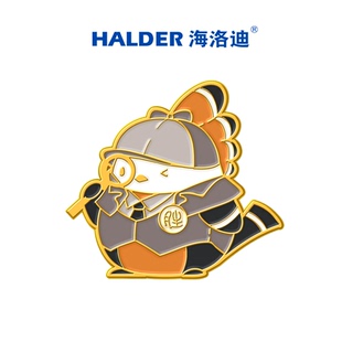 戴胜鸟侦探家徽章原创可爱卡通小鸟警察胸章包包挂饰胸针 海洛迪