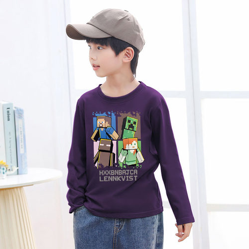 儿童春秋装纯棉长袖T恤男童帅气宽松上衣中大童春秋款百搭打底衫