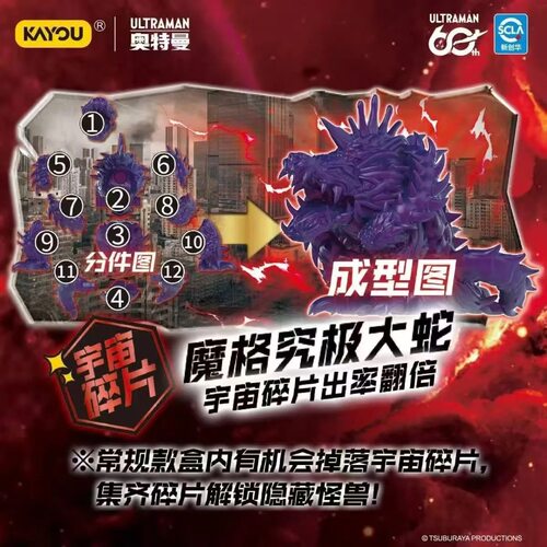 正版奥特曼橡皮人偶第15弹特殊隐藏XP碎片魔格究极大蛇奥美迦白虎