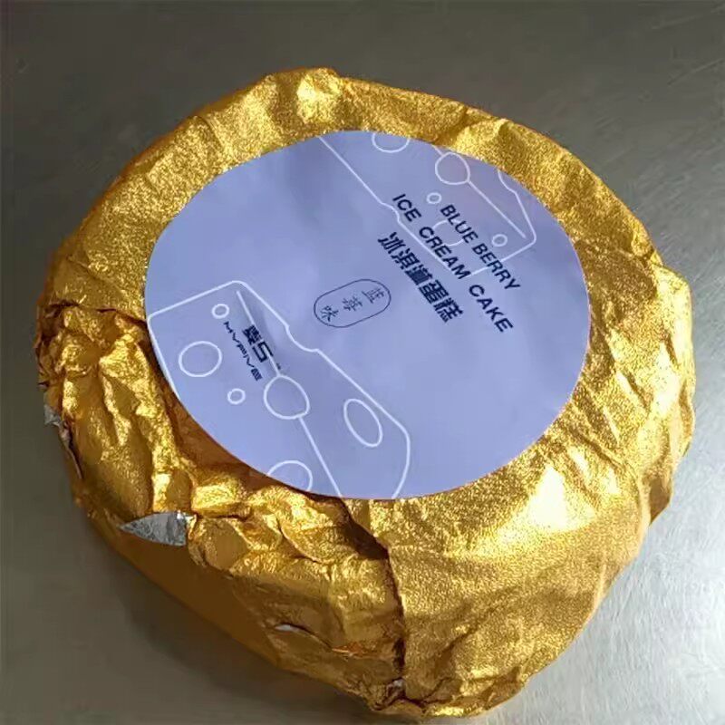 脆吨吨包装锡纸迪拜巧克力梦龙蛋黄酥水果派敦墩网红金色铝箔24cm