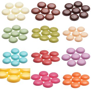 巧克力 千言万语彩色币 烘焙淋膜蛋糕甜甜圈棒棒糖唇膏用彩色原料