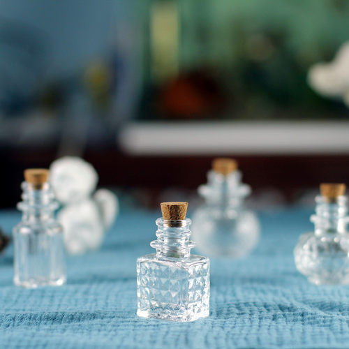 木塞复古金豆玻璃瓶迷你摆件