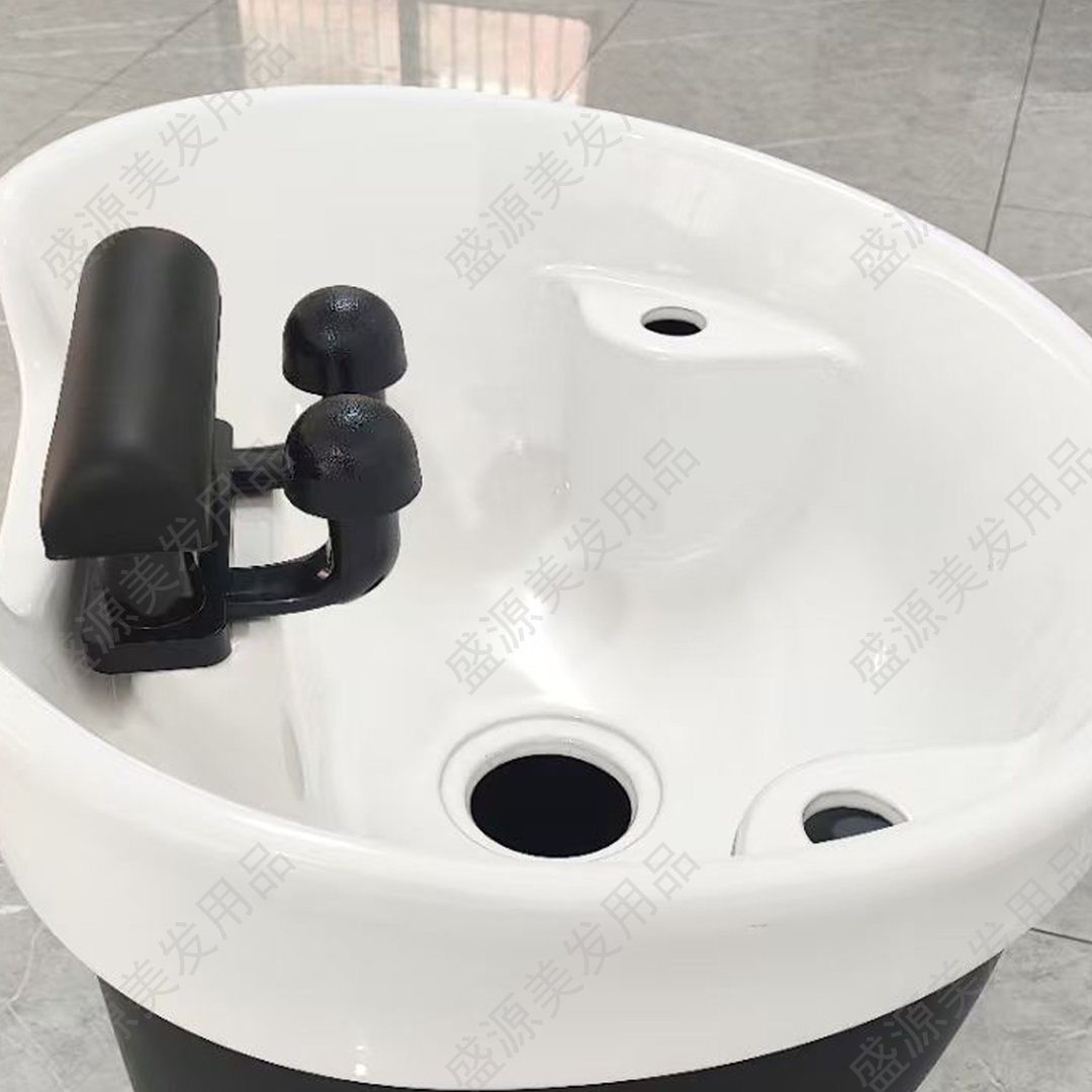 日式头枕理发店半躺床专用洗头盆
