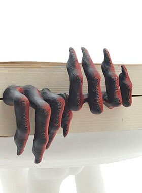 跨境新品3D打印万圣节恐怖恶魔之手书签爪子桌面装饰摆件家居装饰
