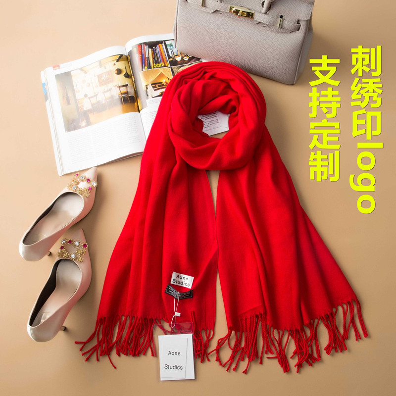 围巾女纯色学生百搭韩版冬季新款围巾/丝巾/披肩