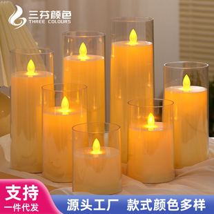 LED电子蜡烛婚礼婚庆烛光音乐会剧本杀道具圣诞节庆仿真蜡烛