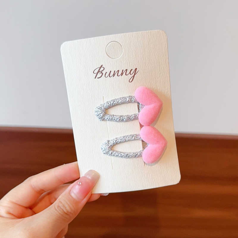 可爱爱心发夹女无痕刘海夹