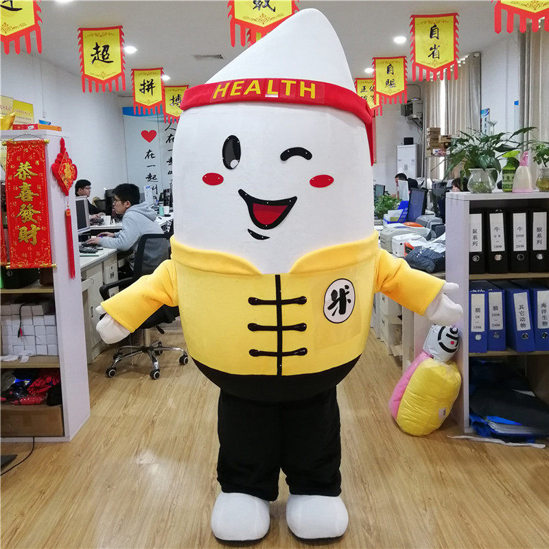 定制稻穗表演道具粮食卡通人偶定做米粒服装大米广告活动玩偶头套