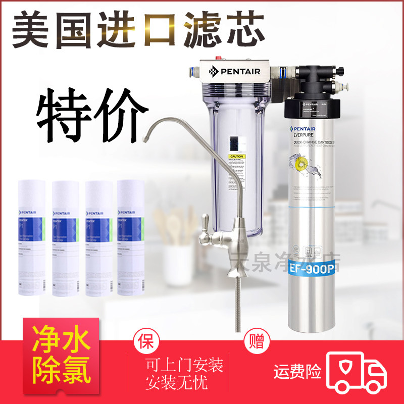 美国进口爱惠浦EF900P净水器 家用直饮机 厨房自来水过滤器净水机