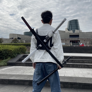 死侍刀背带忍者剑道拔刀剑皮革武器cosplay腰带挂腰居合布袋