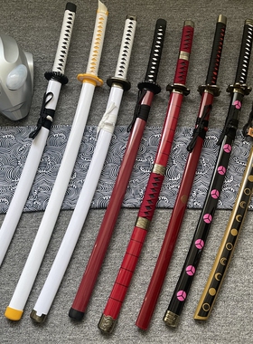 带鞘居合古风汉剑道具木刀剑道武士刃竹儿童礼物男孩玩具拔刀剑刃