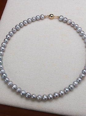 8-9mm淡水珍珠项链女真多麻