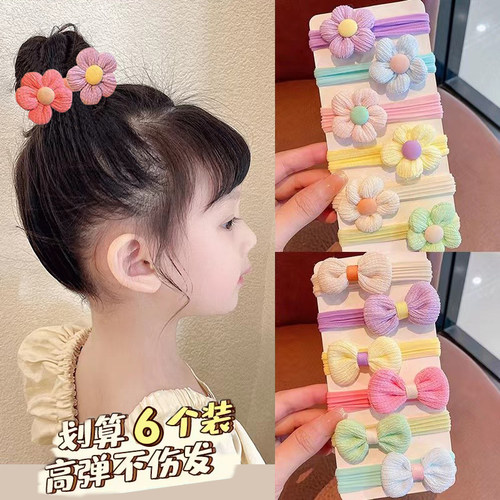 儿童日韩女布艺头绳高颜值高弹力