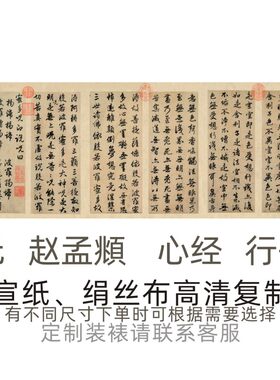 赵孟頫心经行书高清书法